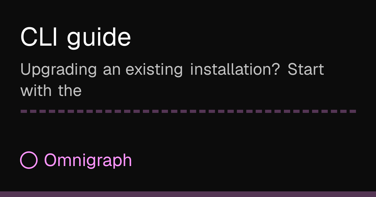 CLI Guide | Omnigraph